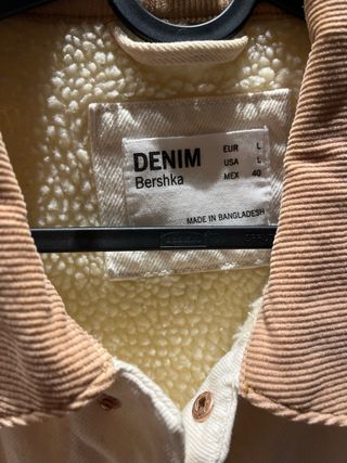 Cazadora vaquera Bershka forro borrego Talla L