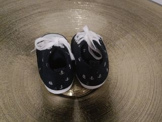 Scarpine neonato blu con ancore