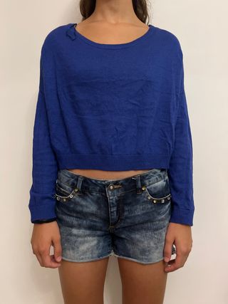 Jersey azul marino corto