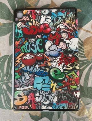 Funda Tablet Graffiti Multicolor+Protector pantall