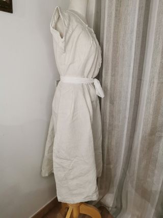 Camisón de lino crudo