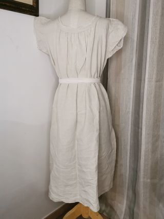 Camisón de lino crudo