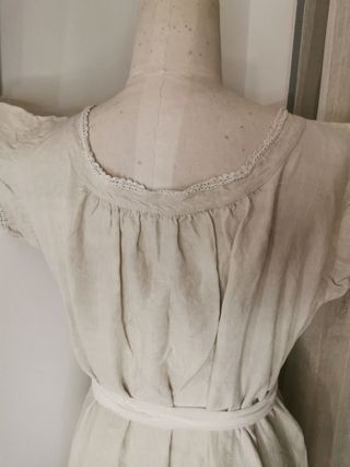 Camisón de lino crudo