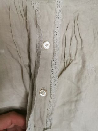 Camisón de lino crudo