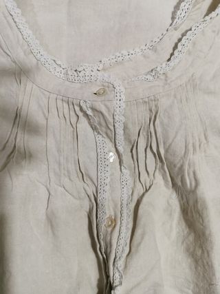 Camisón de lino crudo