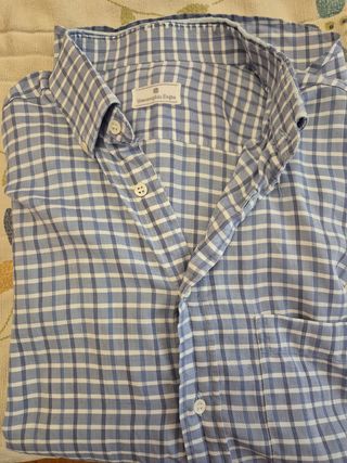 Camisa Ermenegildo Zegna a cuadros azul