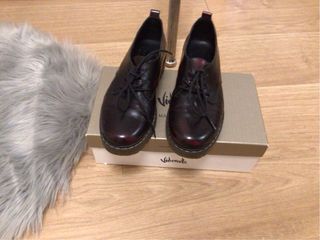 Zapatos de cordones marrones para niño/joven, piel