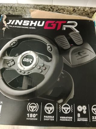 Volante Jinshu GTR para PS4, PS3, Xbox, Switch, PC