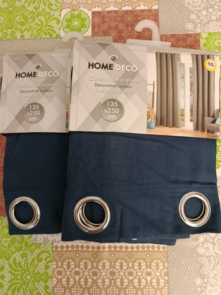 Cortinas Home Decó 135x250 cm Azul Marino