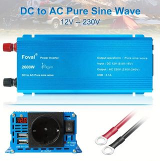 Inverter ad onda pura da 12VDC a 230VAC 1300W