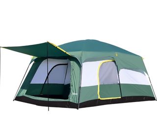 Tienda de campaña familiar verde