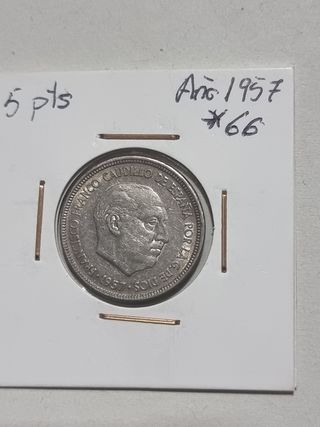 Moneda 5 Pts Franco 1957
