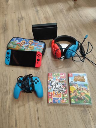 Nintendo Switch Azul/Rojo + Accesorios