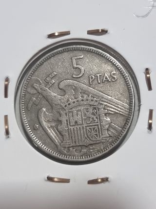 Moneda 5 pts Francisco Franco 1957