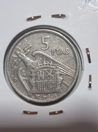 Moneda 5 pts Año 1957 Francisco Franco