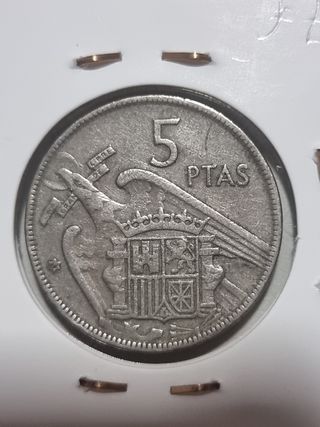 Moneda 5 Pesetas 1957 Francisco Franco