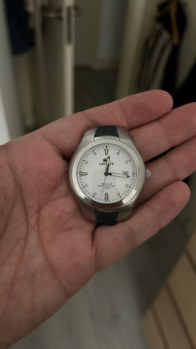 Reloj Lacoste Plata y Blanco