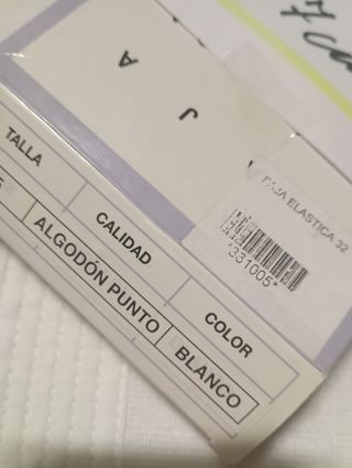 Faja Tubular Unisex Blanca Talla 5/24