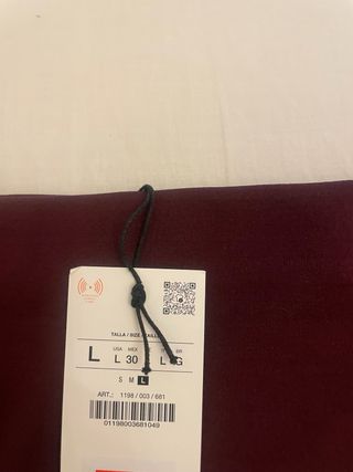 Falda Zara Crepe Asimétrica Morado