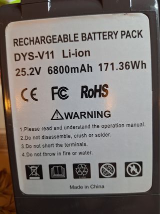 Batería Recargable Li-ion 25.2V 6800mAh