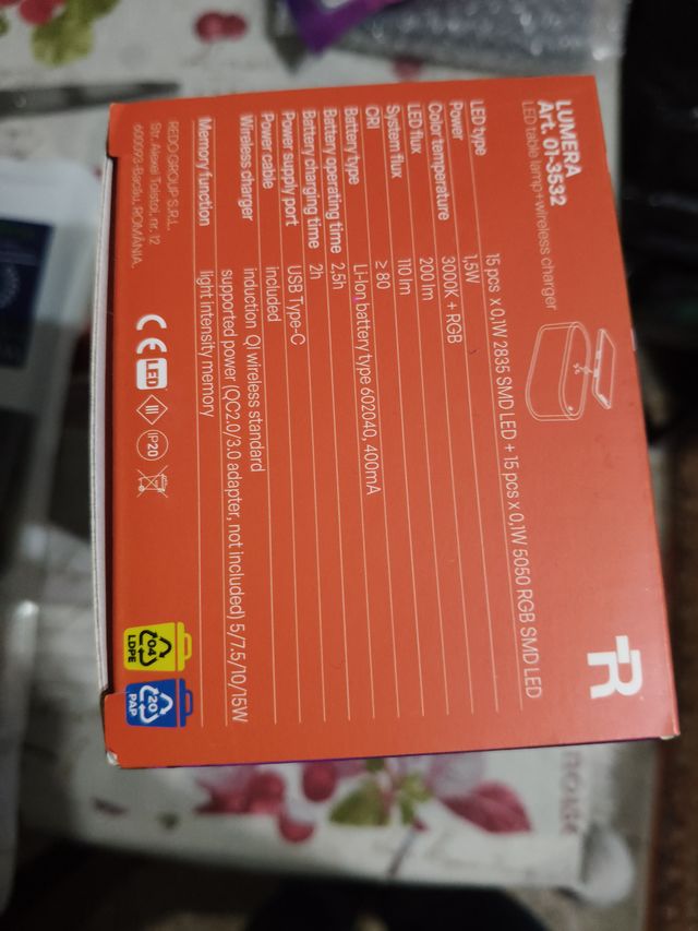 Caricatore wireless Redo con luce