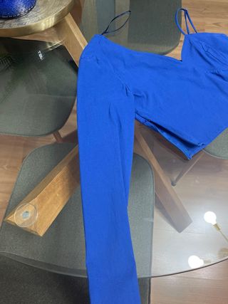 Top Stradivarius Azul Talla M