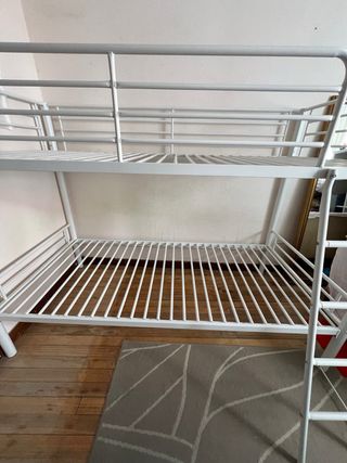 Cama Litera Metal Blanco 90x200cm