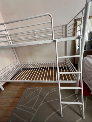 Cama Litera Metal Blanco 90x200cm