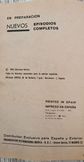 Cómic CONSPIRACIÓN de Selec. Vértice Aventura 1969
