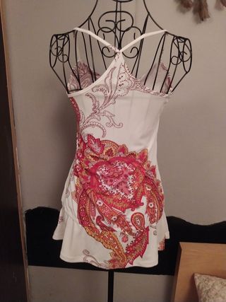 Top de poliéster estampado