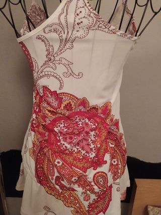 Top de poliéster estampado