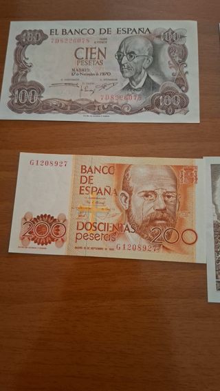Lote 4 Billetes Antiguos España Pesetas