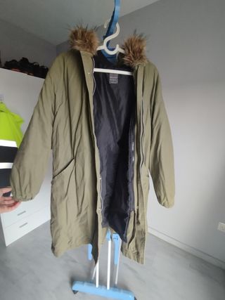 Parka verde + abrigo negro