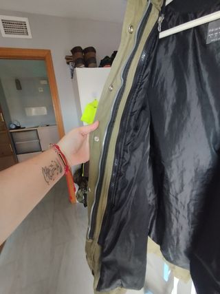 Parka verde + abrigo negro