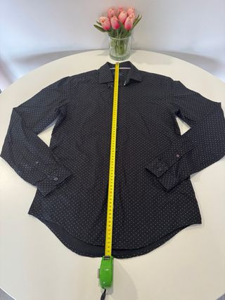 Camisa Negra Manga Larga Hombre Talla S de Zara