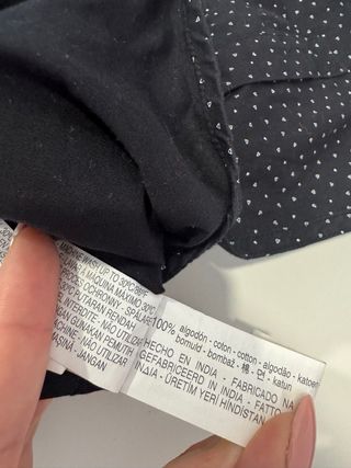 Camisa Negra Manga Larga Hombre Talla S de Zara