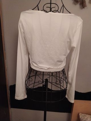 Camiseta Crop Top Lycra Estampado Labios