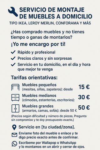 Servicio de Montaje de Muebles a Domicilio
