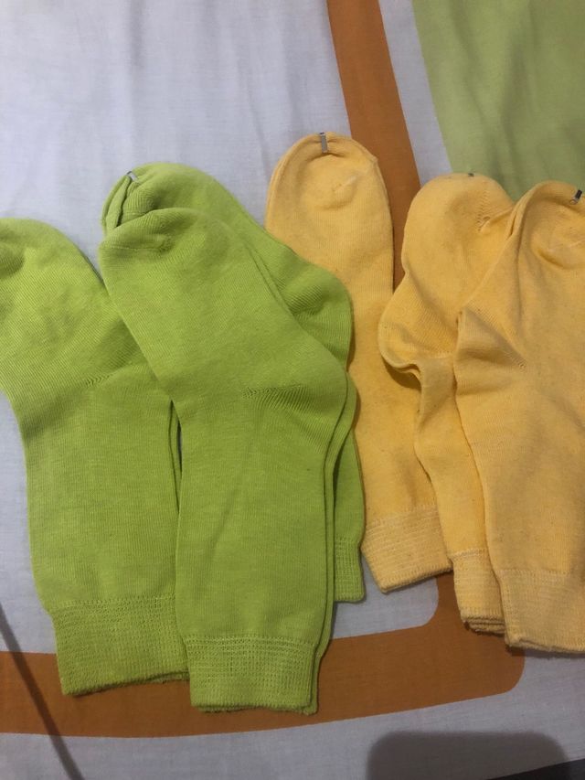 6 Pares Meias Algodão 6-8 Anos