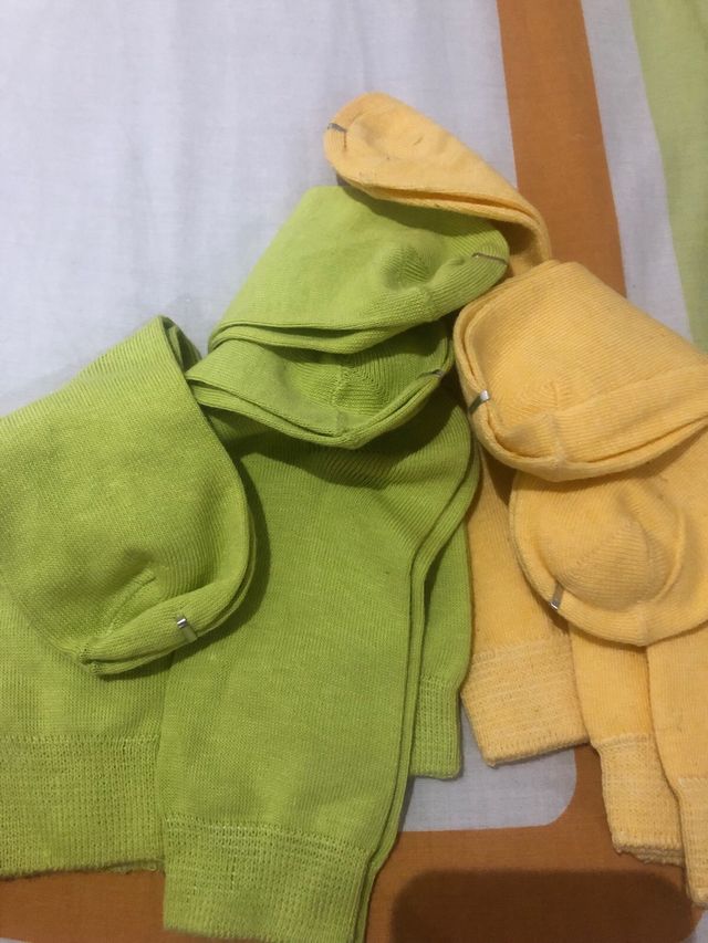 6 Pares Meias Algodão 6-8 Anos