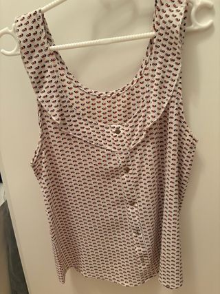 Blusa sin mangas con estampado