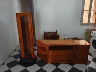 Vitrina y Mueble Modular Madera