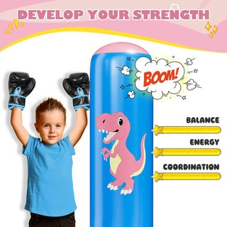 Saco de boxeo hinchable para niños 3 a 8 años
