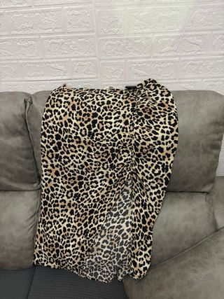 Falda larga leopardo