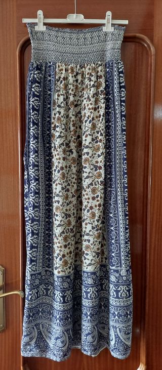 Falda larga Zara estampada