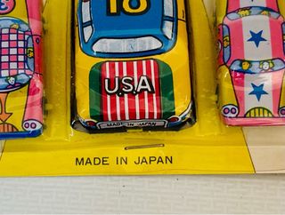 Caja 24 blisters coches hojalata años 60-70 Japón