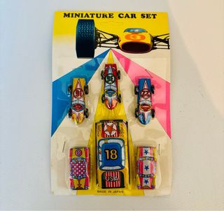Caja 24 blisters coches hojalata años 60-70 Japón