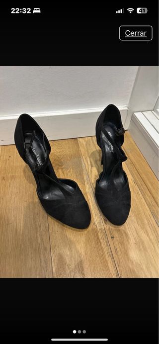Zapatos de tacón de ante negros