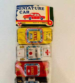 blister 8 Coches de Hojalata Japoneses años 60-70