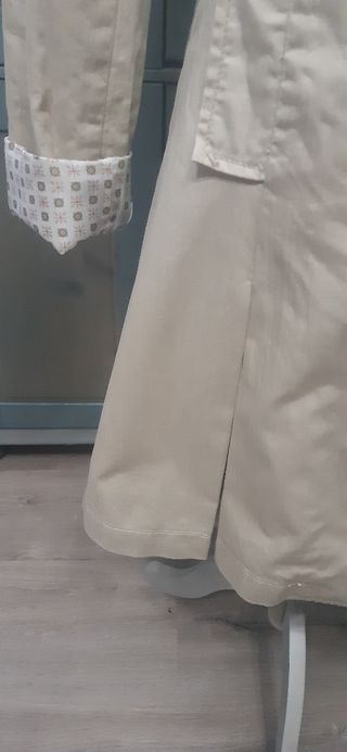 Gabardina Stradivarius Beige Mujer
